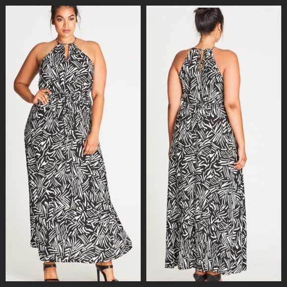 City Chic Dresses & Skirts - City Chic Womens Dress Size 18 Black White New